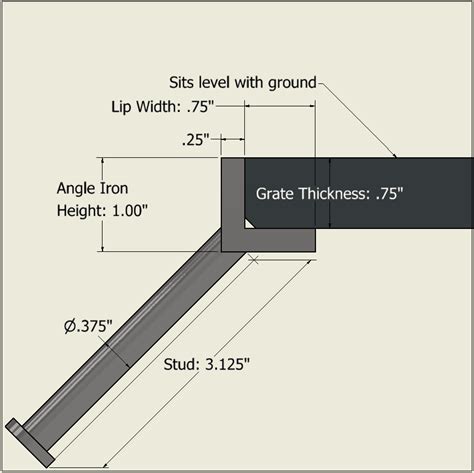 1 inch angle iron.